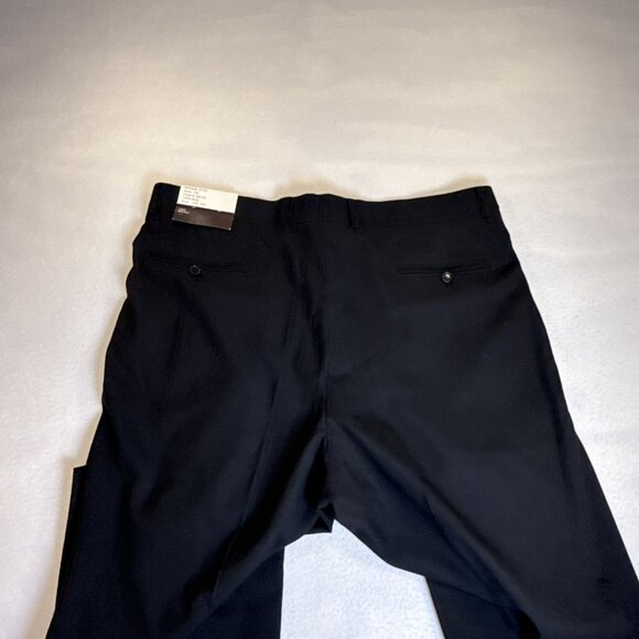 Louis Raphael 100% Wool Dress Pant Men 44R 38W Pleated Front Black UnHemmed NWT - Picture 11 of 11